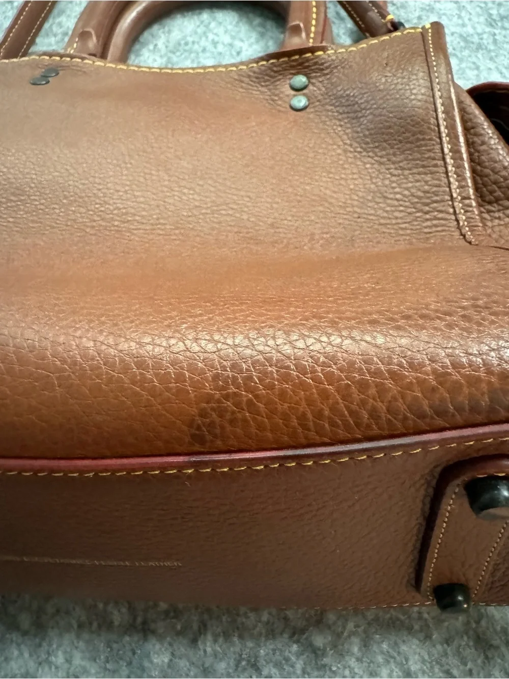 COACH 1941 Rogue 25 Pebble Leather Satchel Saddle Brown